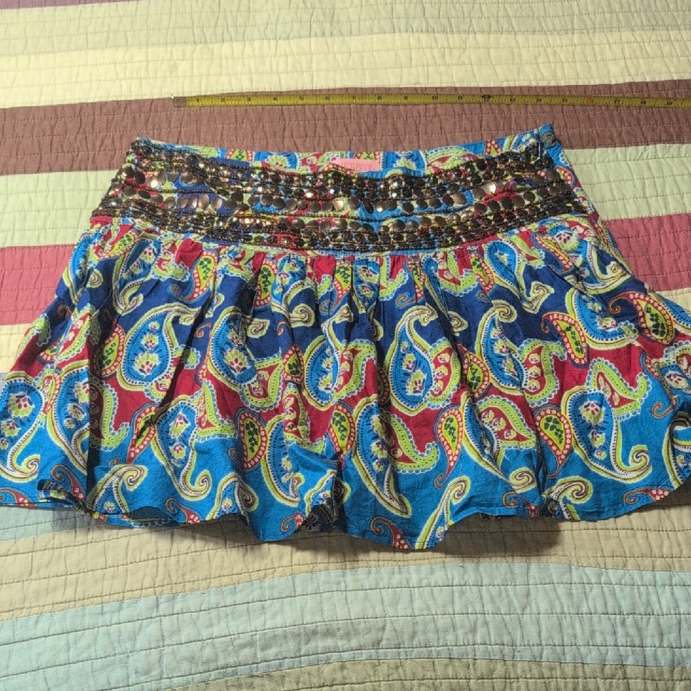 She's Cool Multicolor Paisley Skirt